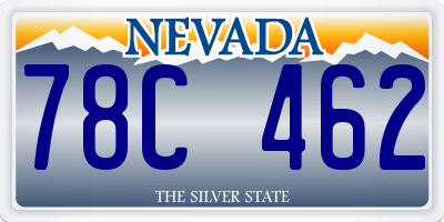 NV license plate 78C462