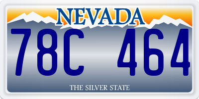 NV license plate 78C464