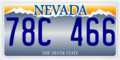 NV license plate 78C466