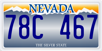 NV license plate 78C467