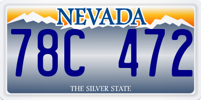 NV license plate 78C472