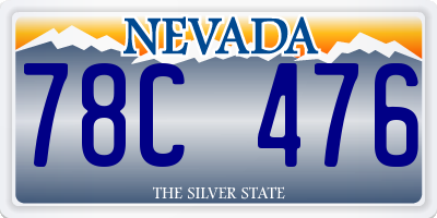 NV license plate 78C476