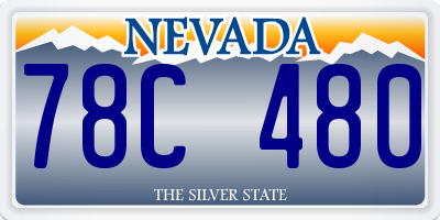 NV license plate 78C480