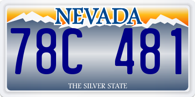 NV license plate 78C481