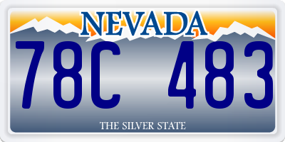 NV license plate 78C483