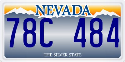 NV license plate 78C484