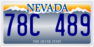 NV license plate 78C489