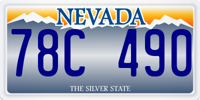 NV license plate 78C490