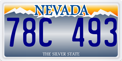 NV license plate 78C493