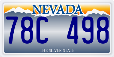 NV license plate 78C498