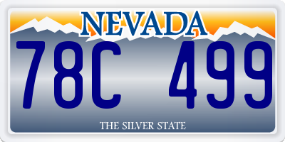 NV license plate 78C499