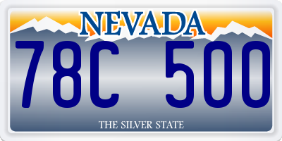 NV license plate 78C500