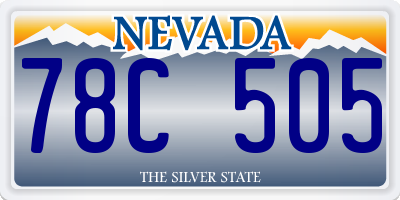 NV license plate 78C505