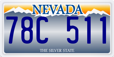 NV license plate 78C511