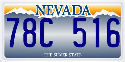 NV license plate 78C516