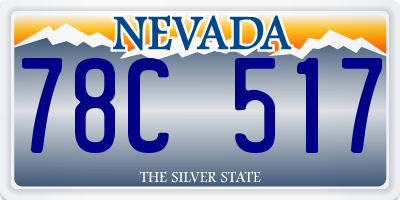 NV license plate 78C517