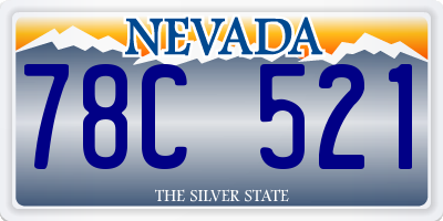 NV license plate 78C521