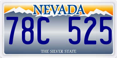 NV license plate 78C525