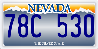 NV license plate 78C530