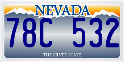 NV license plate 78C532