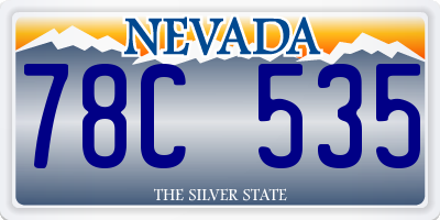 NV license plate 78C535