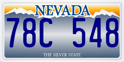 NV license plate 78C548