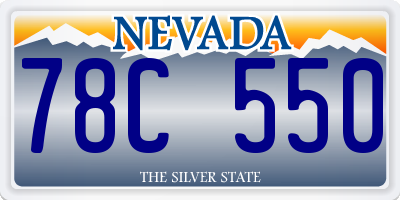 NV license plate 78C550