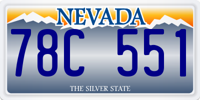 NV license plate 78C551