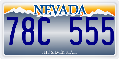 NV license plate 78C555