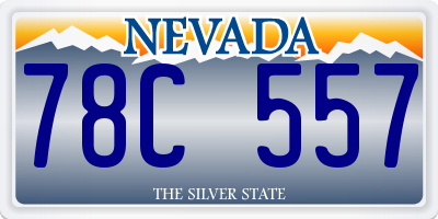 NV license plate 78C557