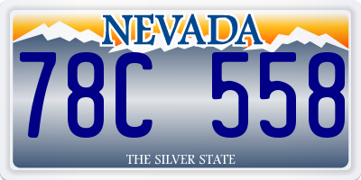 NV license plate 78C558