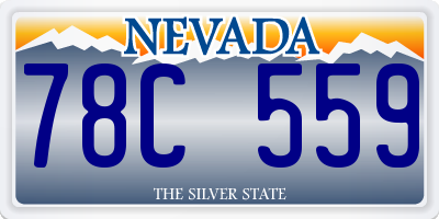 NV license plate 78C559