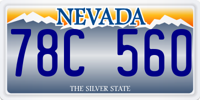 NV license plate 78C560