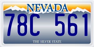 NV license plate 78C561