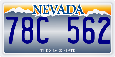 NV license plate 78C562