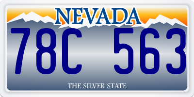 NV license plate 78C563