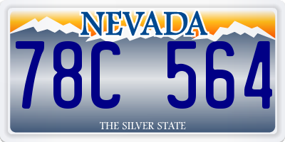 NV license plate 78C564