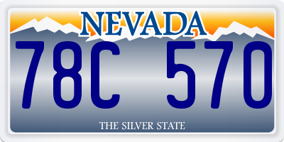 NV license plate 78C570