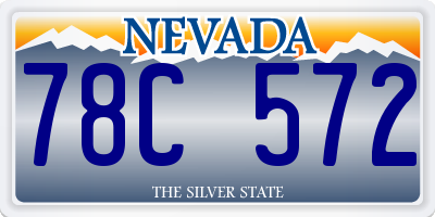 NV license plate 78C572