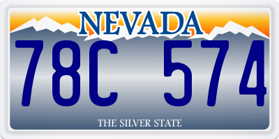 NV license plate 78C574