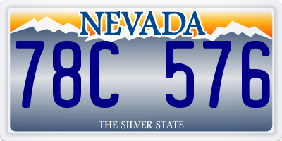 NV license plate 78C576