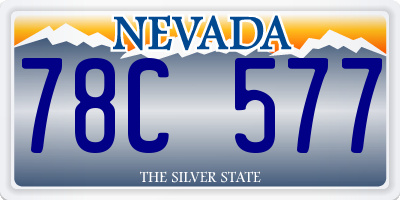 NV license plate 78C577