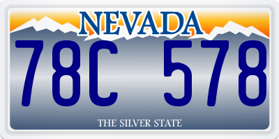 NV license plate 78C578