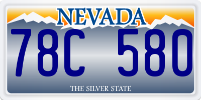NV license plate 78C580