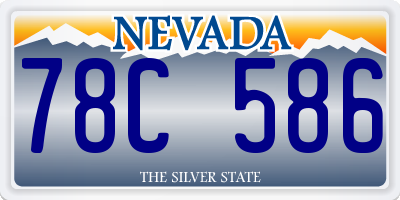 NV license plate 78C586