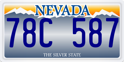 NV license plate 78C587