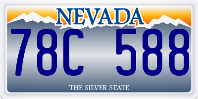 NV license plate 78C588