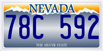 NV license plate 78C592