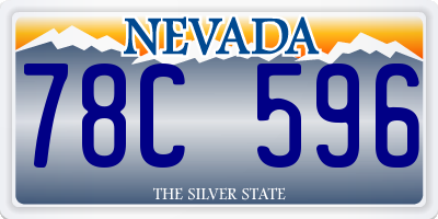 NV license plate 78C596