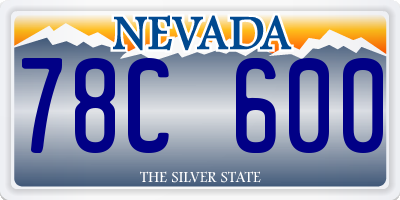 NV license plate 78C600